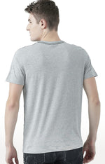 Huetrap Grey Mens Short Sleeve Graphic Printed Tshirt-HT17MKGRAGML00900