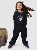 Jelly Jones Co-ord set with heart print Navy Blue