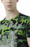 Huetrap Black Mens Short Sleeve Graphic Printed Tshirt-HT17MKGRABLK00914