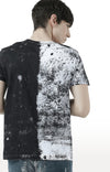 Huetrap White Mens Short Sleeve Graphic Printed Tshirt-HT17MKGRAWHT00698