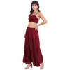 Aawari Rayon Skrit Top Set For Girls and Women Maroon-AM082aroon