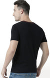 Huetrap Black Mens Short Sleeve Graphic Printed Tshirt-HT17MKGRABLK00764