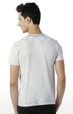 Huetrap White Mens Short Sleeve Graphic Printed Tshirt-HT15MKGRAOFW00144