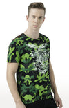 Huetrap Black Mens Short Sleeve Graphic Printed Tshirt-HT17MKGRABLK00919