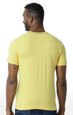 Huetrap Yellow Mens Short Sleeve Graphic Printed Tshirt-HT16MKGRAYLW00329