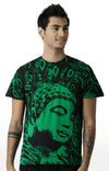 Huetrap Green Mens Short Sleeve Graphic Printed Tshirt-HT15MKGRAGRE00152