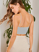 Aahwan Grey Cotton Blend Halter Neck Top