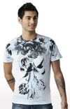 Huetrap White Mens Short Sleeve Graphic Printed Tshirt-HT15MKGRAWHT00110