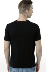 Huetrap Black Mens Short Sleeve Graphic Printed Tshirt-HT17MKGRABLK00596