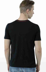 Huetrap Black Mens Short Sleeve Graphic Printed Tshirt-HT17MKGRABLK00618