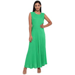 Aawari Rayon Plain Gown For Girls and Women Green-AM086-Green