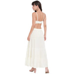 Aawari Rayon Skrit Top Set For Girls and Women Off-White-AM082-Off-White