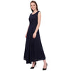 Aawari Rayon Plain Gown For Girls and Women Navy Blue-AM086-Navy Blue