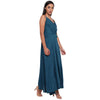 Aawari Rayon Front Open Gown For Girls and Women Teal-AM097-Teal