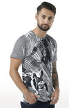 Huetrap White Mens Short Sleeve Graphic Printed Tshirt-HT18MKGRAWHT00276