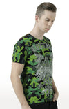 Huetrap Black Mens Short Sleeve Graphic Printed Tshirt-HT17MKGRABLK00914