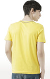 Huetrap Yellow Mens Short Sleeve Graphic Printed Tshirt-HT17MKGRAYLW00576