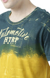 Huetrap Yellow Mens Short Sleeve Graphic Printed Tshirt-HT17MKGRAYLW00607