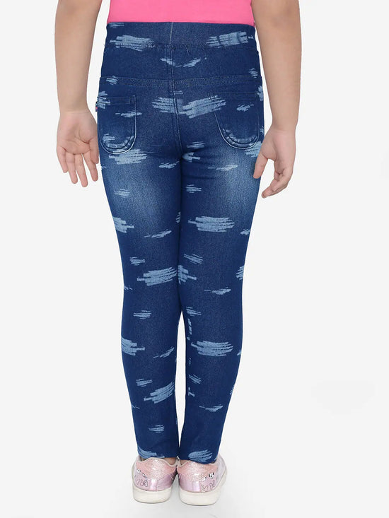 Naughty Ninos Printed Rich Denim Jeggings