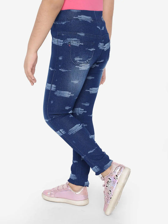 Naughty Ninos Printed Rich Denim Jeggings