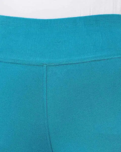 Adorna Women's Stretchable Leggings - Teal Green