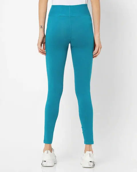 Adorna Women's Stretchable Leggings - Teal Green