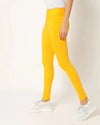 Adorna Women's Stretchable Leggings - Golden Yellow