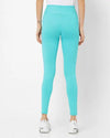 Adorna Women's Stretchable Leggings - Aqua Blue