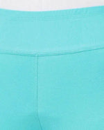 Adorna Women's Stretchable Leggings - Aqua Blue