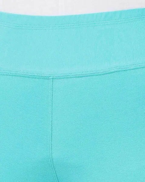 Adorna Women's Stretchable Leggings - Aqua Blue