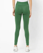 Adorna Women's Stretchable Leggings - Ever Green