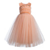 Toy Balloon Kids Cute Little Peach Full length Gown girls party wear dress