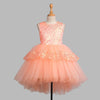 Toy Balloon Kids Beauty Peach Hi-Low girls party wear dress