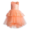 Toy Balloon Kids Beauty Peach Hi-Low girls party wear dress