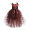 Toy Balloon Kids Bella Bella Brown Hi-Low girls party wear dress