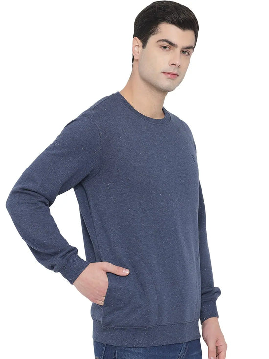 Trufit Men's Navy Full Sleeves Sweatshirt