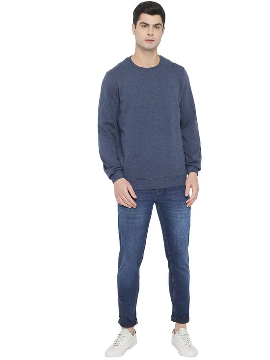 Trufit Men's Navy Full Sleeves Sweatshirt