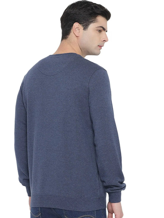 Trufit Men's Navy Full Sleeves Sweatshirt