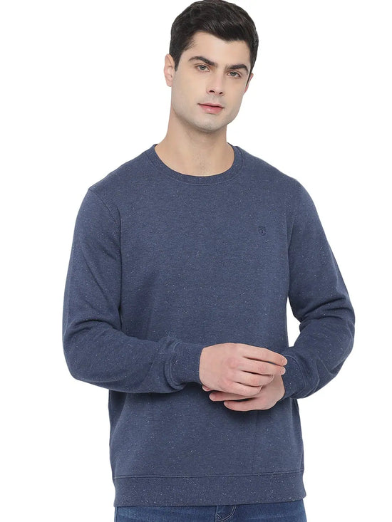 Trufit Men's Navy Full Sleeves Sweatshirt