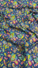 Poly Modal Satin Paisley Digital Printed Fabric