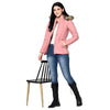 Women Solid Standard Pink Full Sleeve Jacket