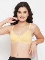 Clovia Non-Padded Non-Wired Full Coverage T-shirt Bra in Nude - Cotton Rich