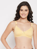 Clovia Non-Padded Non-Wired Full Coverage T-shirt Bra in Nude - Cotton Rich