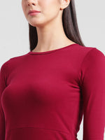 Rigo Maroon Aline Midi Dress