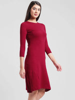 Rigo Maroon Aline Midi Dress