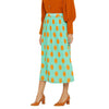 Adults-Women Sea green Pleated Polka Dot Skirt