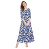 Adults-Women Blue & White Printed Maxi Dress