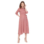 Adults-Women Dusty Pink A-Line Dress