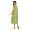 Adults-Women Green Printed Ethnic A-line Dress