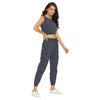 Women Printed Standard Navy Blue Jumpsuits & Sets